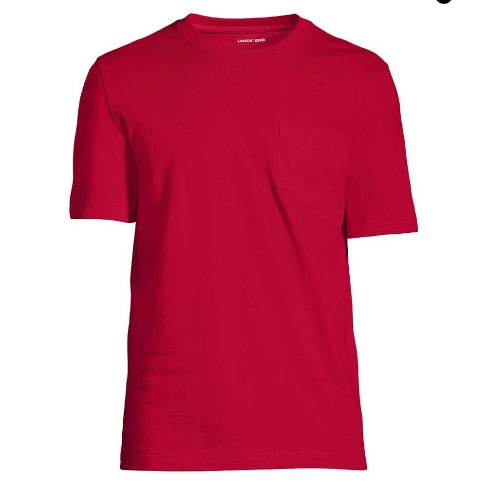 Lands end Men's Super-T Short Sleeve T-Shirt with Pocket size XL new - Picture 2 of 2